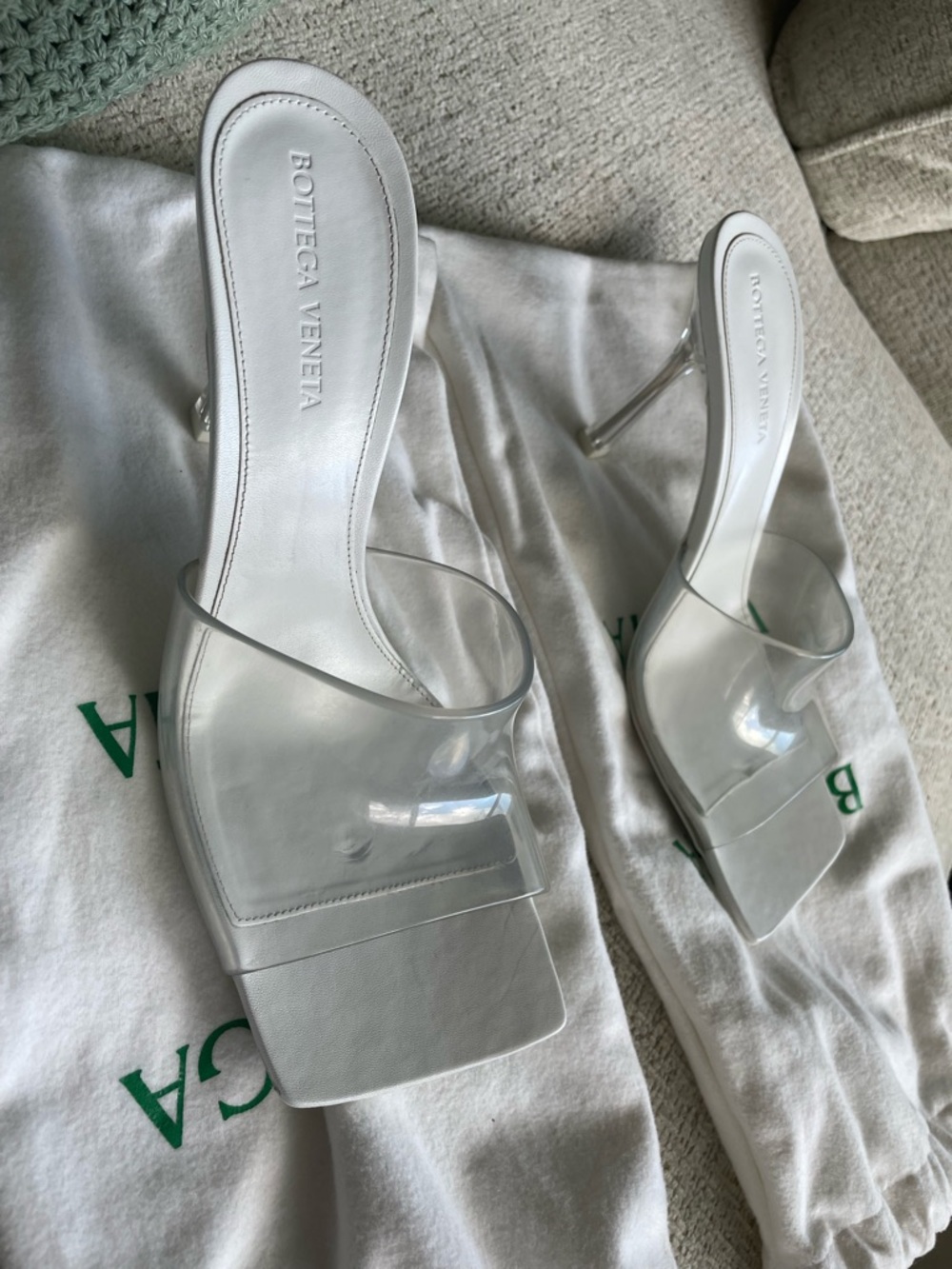 Bottega Veneta Clear Stretch Sandal - Picture 8 of 8